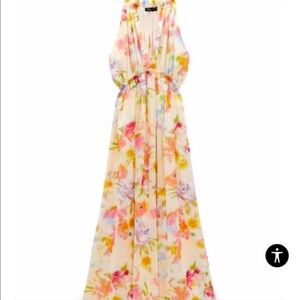 NWT - Zara Long Floral Maxi Dress